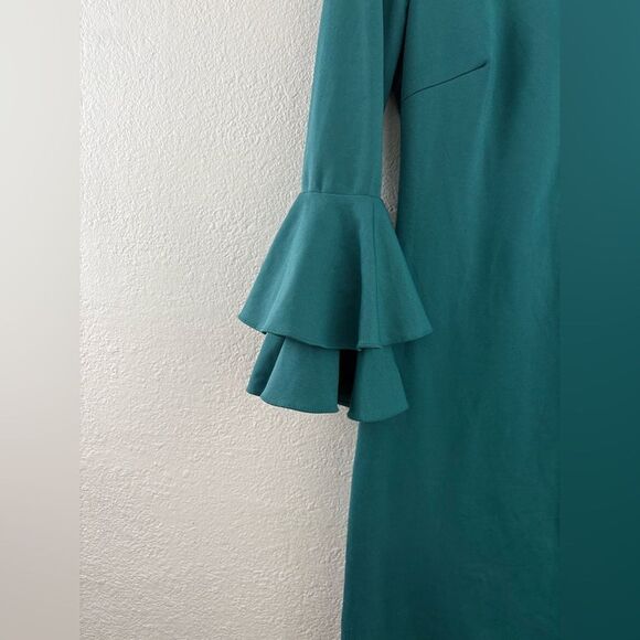 Alexia Admor Bow Neck Ruffle Sleeve  green Dress size XS - Picture 3 of 13